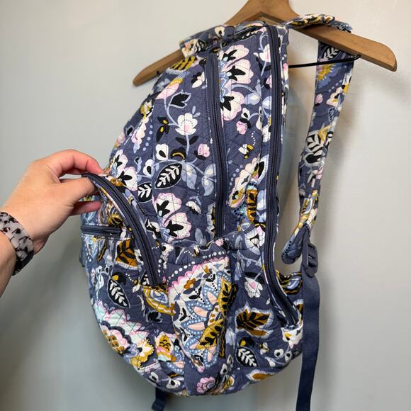 Vera Bradley Charmont Meadow Floral Print Large Campus Backpack - Picture 8 of 12